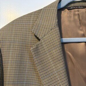 Canali Men's brown and blue checked blazer size 40L